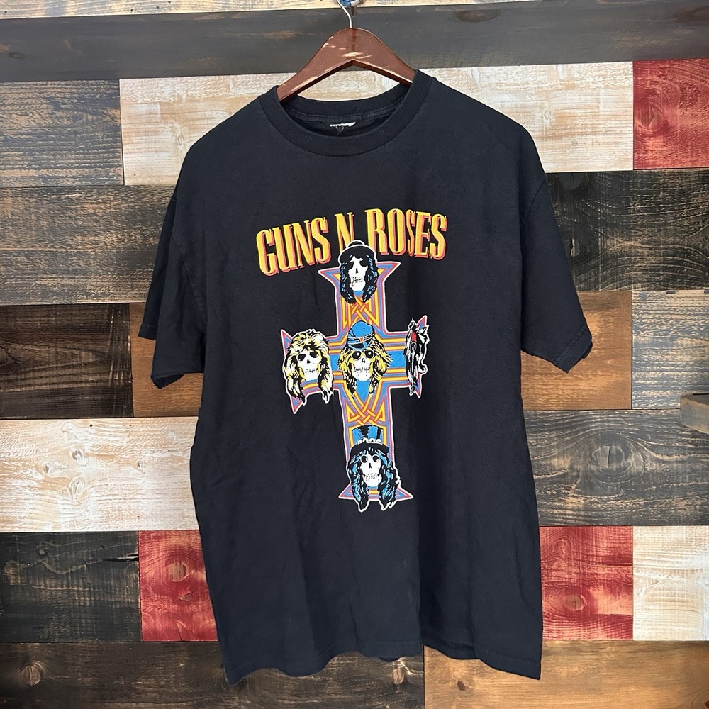 Guns N Roses Appetite For Destruction Vintage T Shirt Large 90s Y2K Black